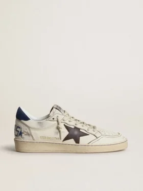 Ball Star avec étoile noire et languette de talon en daim bleu