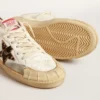 Ball Star en cuir nappa avec étoile et languette au talon en cuir de poney à imprimé léopard