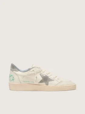 Ball Star en cuir nappa avec étoile et languette au talon en daim gris