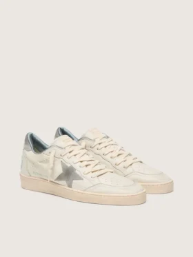 Ball Star en cuir nappa avec étoile et languette au talon en daim gris