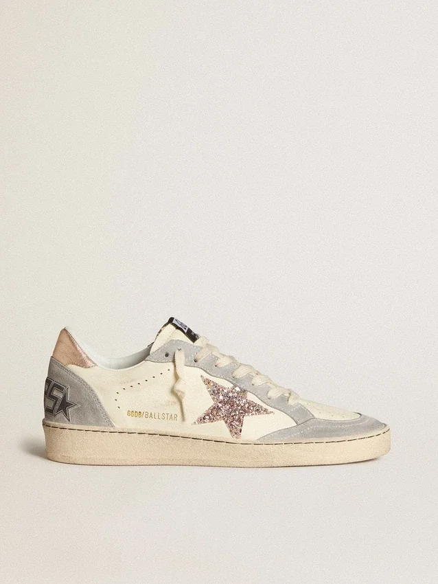Ball Star en cuir nappa avec étoile pailletée et languette de talon métallisée