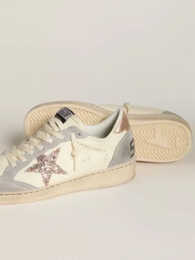 Ball Star en cuir nappa avec étoile pailletée et languette de talon métallisée