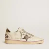 Ball Star en mesh et cuir avec étoile en cuir métallisé et languette au talon