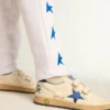 Ball Star Junior avec étoile en cuir métallisé bleu et languette au talon