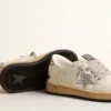 Ball Star Junior en cuir nappa avec étoile pailletée argentée et languette au talon