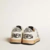 Ball Star Junior en cuir nappa avec étoile pailletée argentée et languette au talon