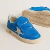 Ball Star junior en daim bleu clair avec étoile et languette de talon en nubuck gris