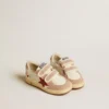 Ball Star Junior en nappa avec étoile en nappa et languette de talon en daim rose