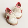 Ball Star Junior en nappa avec étoile et languette au talon en cuir rouge