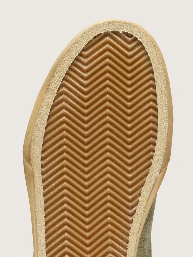 Ball Star LAB pour homme en daim vert avec étoile en cuir argenté et languette de talon en daim noir