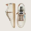 Ball Star LTD pour femme en cuir blanc avec étoile brodée bleu clair