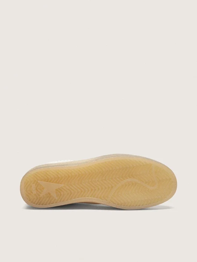 Ball Star LTD pour femme en cuir blanc avec étoile brodée bleu clair