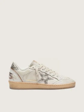Ball Star LTD pour femme en cuir blanc avec étoile en cuir de poney à imprimé animalier