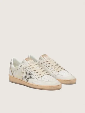 Ball Star LTD pour femme en cuir blanc avec étoile en cuir de poney à imprimé animalier
