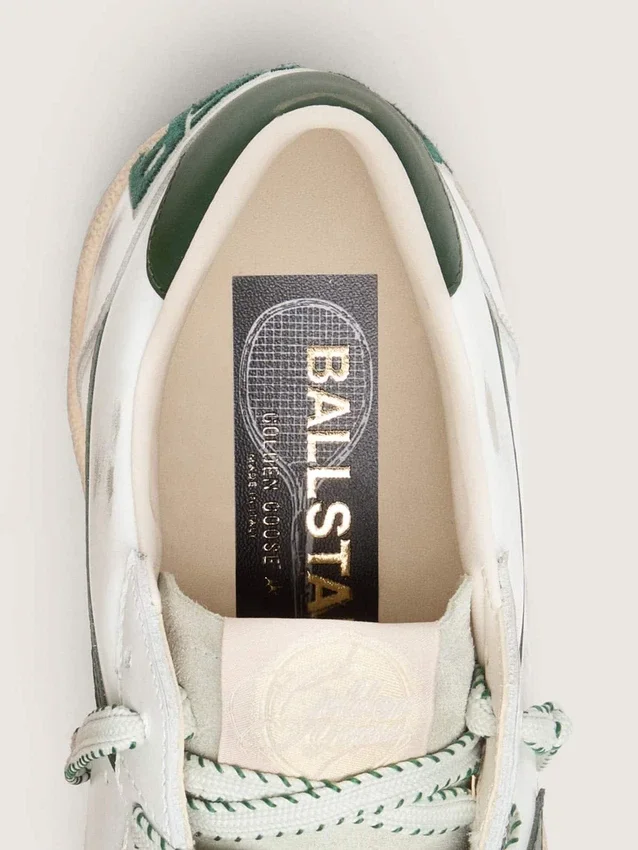 Ball Star LTD pour homme en cuir blanc avec étoile verte et Peaux
