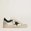 Ball Star LTD pour femme en cuir nappa avec étoile en cristal noir et empiècements en daim beige