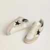 Ball Star LTD pour femme en cuir nappa avec étoile en cristal noir et empiècements en daim beige