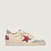 Ball Star LTD pour femme en cuir nappa avec étoile en cuir et languette de talon en daim argenté
