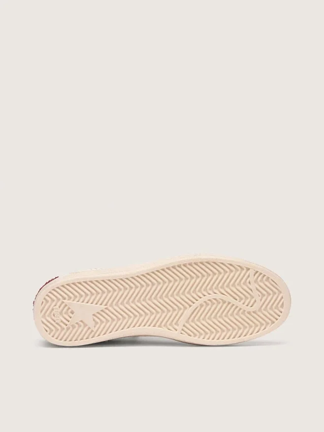 Ball Star LTD pour femme en cuir nappa avec étoile en cuir et languette de talon en daim argenté