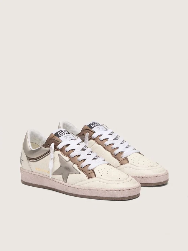Ball Star LTD pour femme en cuir nappa avec étoile métallisée d'origine biologique et empiècements