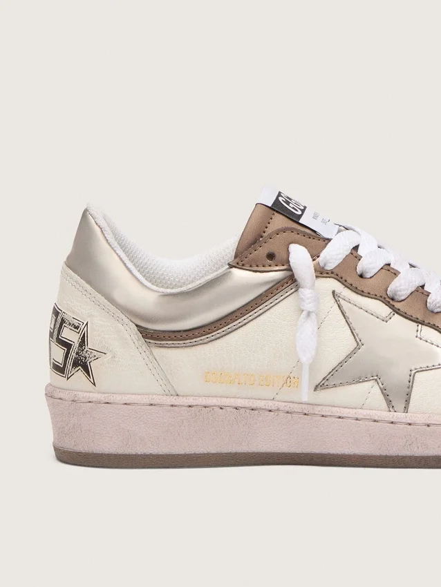 Ball Star LTD pour femme en cuir nappa avec étoile métallisée d'origine biologique et empiècements