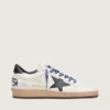 Ball Star LTD pour homme en cuir nappa blanc avec étoile et languette de talon en cuir noir