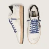 Ball Star LTD pour homme en cuir nappa blanc avec étoile et languette de talon en cuir noir