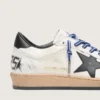 Ball Star LTD pour homme en cuir nappa blanc avec étoile et languette de talon en cuir noir