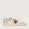 Ball Star LTD pour femme en daim gris avec étoile bleue et empiècements en crochet couleur crème