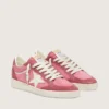 Ball Star LTD pour femme en daim rose avec étoile en cuir crème et empiècements en daim rouge