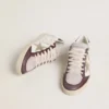 Ball Star LTD pour femme en nappa avec étoile en cuir à feuille de platine et languette de talon en cuir nubuck bordeaux