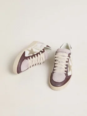 Ball Star LTD pour femme en nappa avec étoile en cuir à feuille de platine et languette de talon en cuir nubuck bordeaux