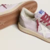 Ball Star LTD pour femme en nylon lilas avec étoile en cuir blanc et empiècements en daim