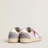 Ball Star LTD pour femme en nylon lilas avec étoile en cuir blanc et empiècements en daim