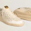 Ball Star LTD pour homme avec étoile en daim beige et languette de talon en cuir laminé platine