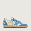 Ball Star LTD pour homme en cuir blanc avec étoile en cuir bleu clair