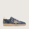 Ball Star LTD pour homme en cuir bleu foncé avec étoile en daim beige