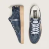 Ball Star LTD pour homme en cuir bleu foncé avec étoile en daim beige