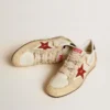 Ball Star LTD pour homme en cuir nappa avec étoile en cuir rouge et languette de talon en cuir
