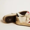 Ball Star LTD pour homme en cuir nappa avec étoile en cuir rouge et languette de talon en cuir