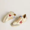 Ball Star LTD pour homme en cuir nappa avec étoile en cuir rouge et languette de talon en daim gris