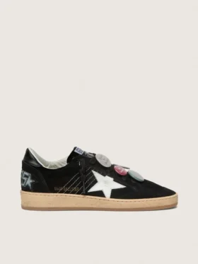 Ball Star LTD pour homme en daim noir avec Peaux