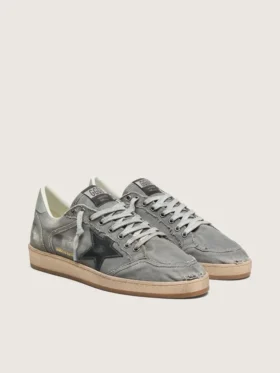 Ball Star LTD pour homme en denim gris avec étoile en cuir noir