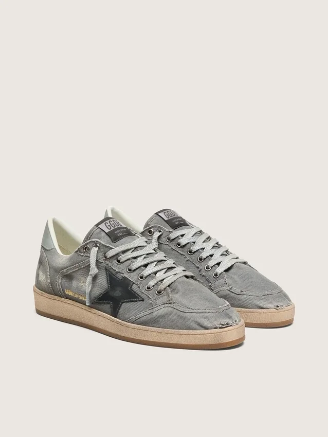 Ball Star LTD pour homme en denim gris avec étoile en cuir noir