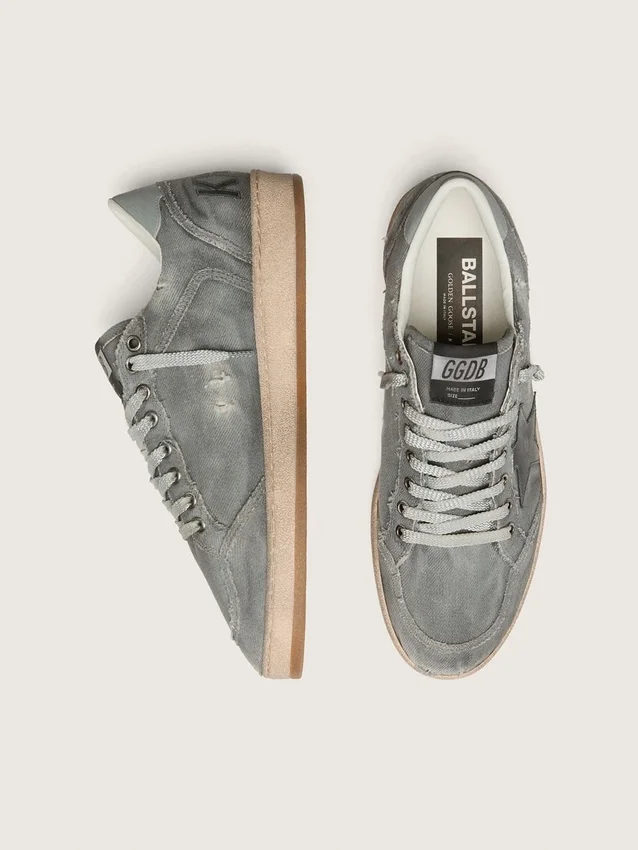 Ball Star LTD pour homme en denim gris avec étoile en cuir noir