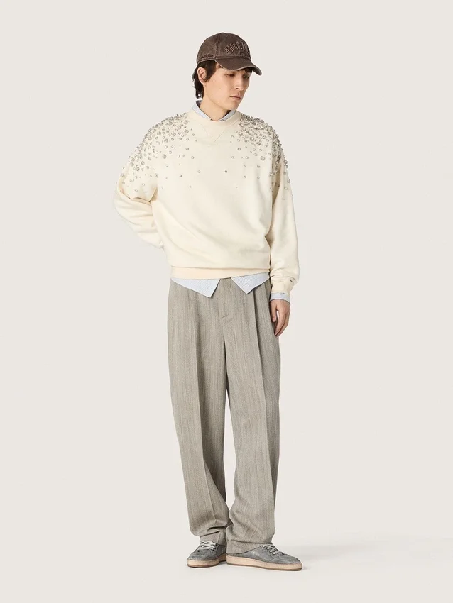 Ball Star LTD pour homme en denim gris avec étoile en cuir noir