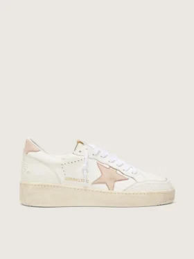 Ball Star pour femme avec étoile en nubuck rose et languette au talon