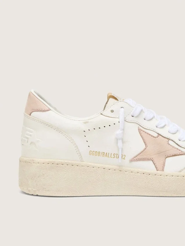 Ball Star pour femme avec étoile en nubuck rose et languette au talon