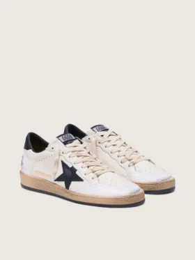 Ball Star pour femme en cuir nappa avec étoile noire et languette de talon noire