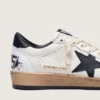 Ball Star pour femme en cuir nappa avec étoile noire et languette de talon noire